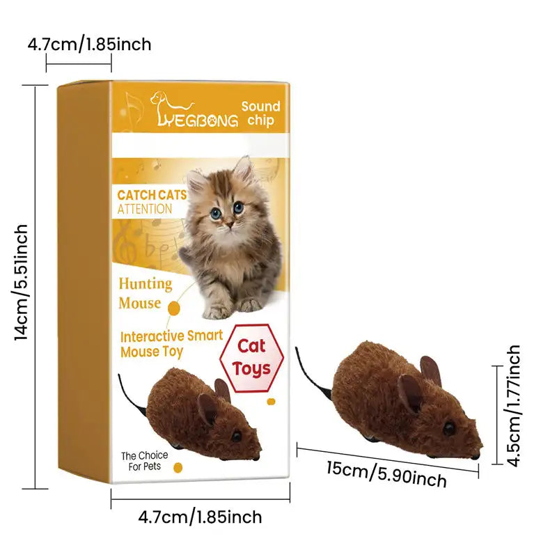 Pet Mouse Toy For Cats Dogs Plush Electronic Sound Interactive Smart Mice Animal Toys Self Fun Relieve Boredom