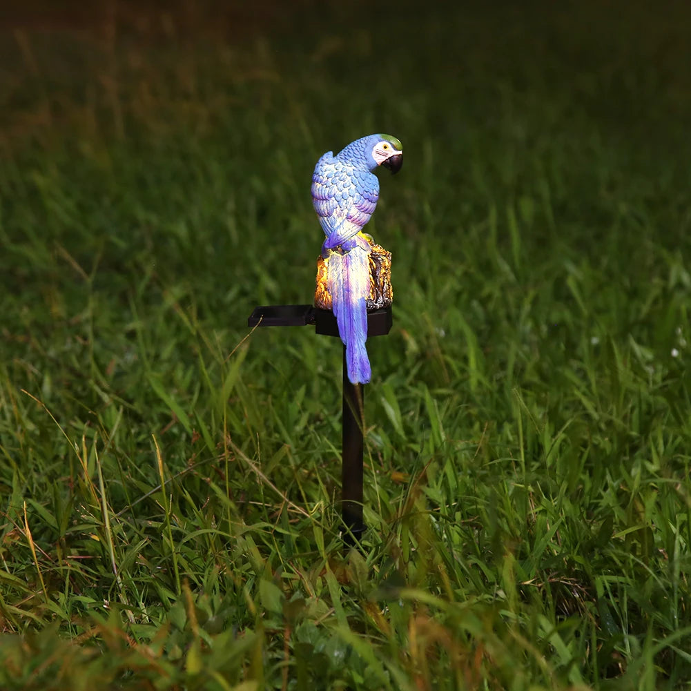 Solar Power LED Parrot Lawn Light Outdoor Waterproof Garden Yard Decorative Lamp