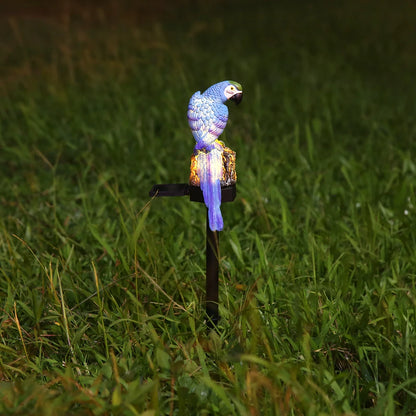 Solar Power LED Parrot Lawn Light Outdoor Waterproof Garden Yard Decorative Lamp