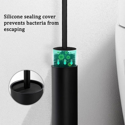 Modern Stainless Steel Toilet Brush Bathroom Accessories Detachable Bathroom Bowl Brush Set