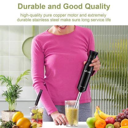 Wancle 600W Electric Hand Immersion Blender Multifunctional Kitchen Mixer For Baby Food Vegetable Meat Grinder Turbo Function