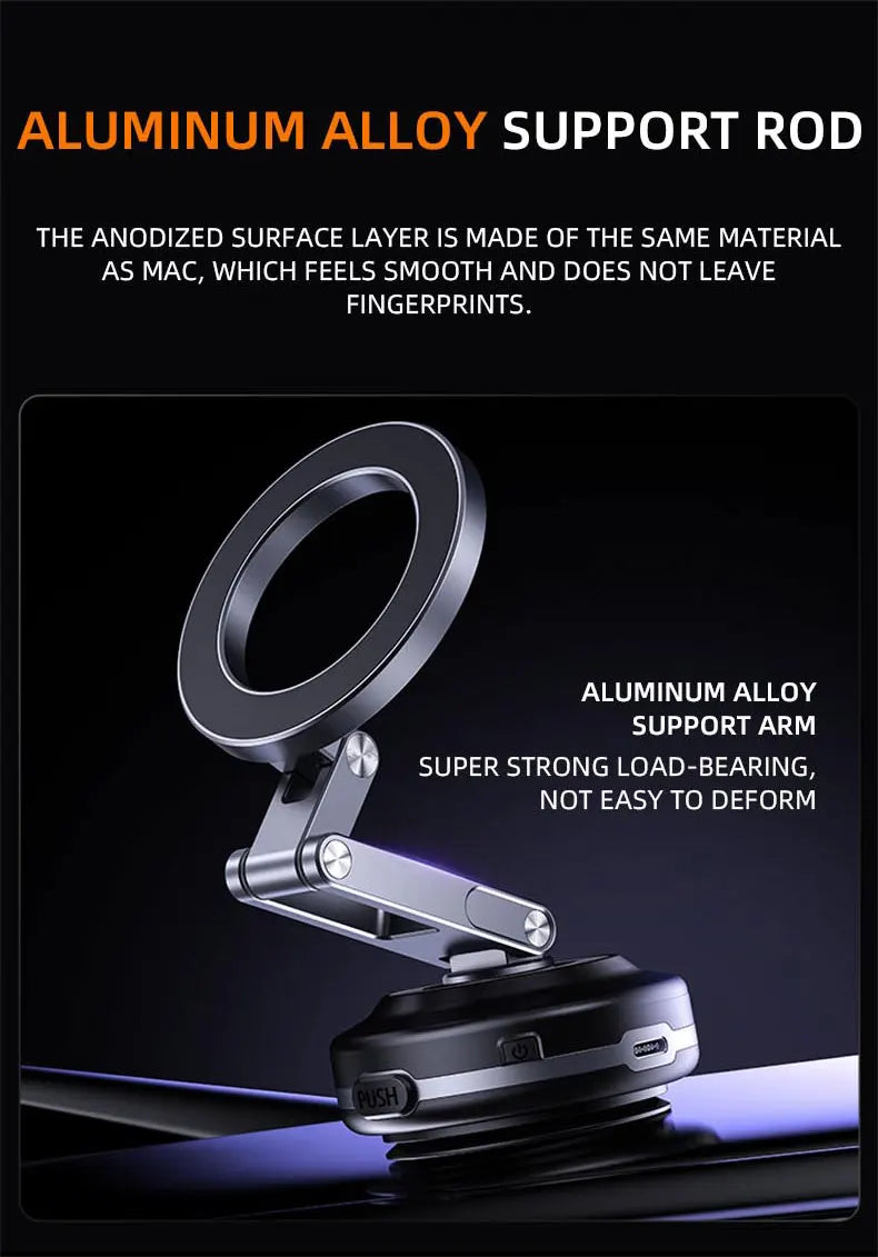 Magnetic Car Mobile Phone Holder Mount Foldable 360 Degree Rotating Vacuum Adsorption Smartphone Holder Multifunction