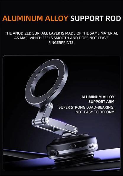 Magnetic Car Mobile Phone Holder Mount Foldable 360 Degree Rotating Vacuum Adsorption Smartphone Holder Multifunction