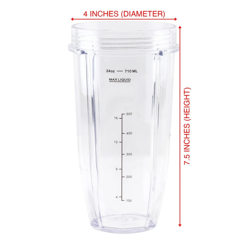 Blender for Ninja, 2 24Oz Cups with To-Go Lids, 7 Fins Extractor Blade, for Auto IQ