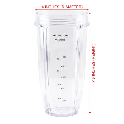 Blender for Ninja, 2 24Oz Cups with To-Go Lids, 7 Fins Extractor Blade, for Auto IQ