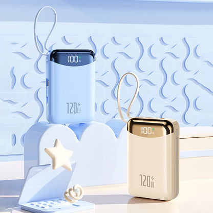 120W Power Bank With Charging Cables 100000mah Large Capacity Portable External Battery For Multi Phones Emergency Supply