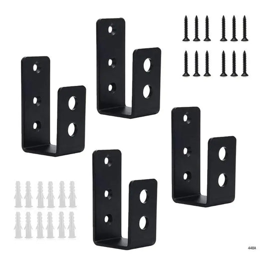 Door Barricades Clamps Brackets Set Us-Shaped Bar Security Door Locks Supports for Home Barn Shed Garage Gate Door