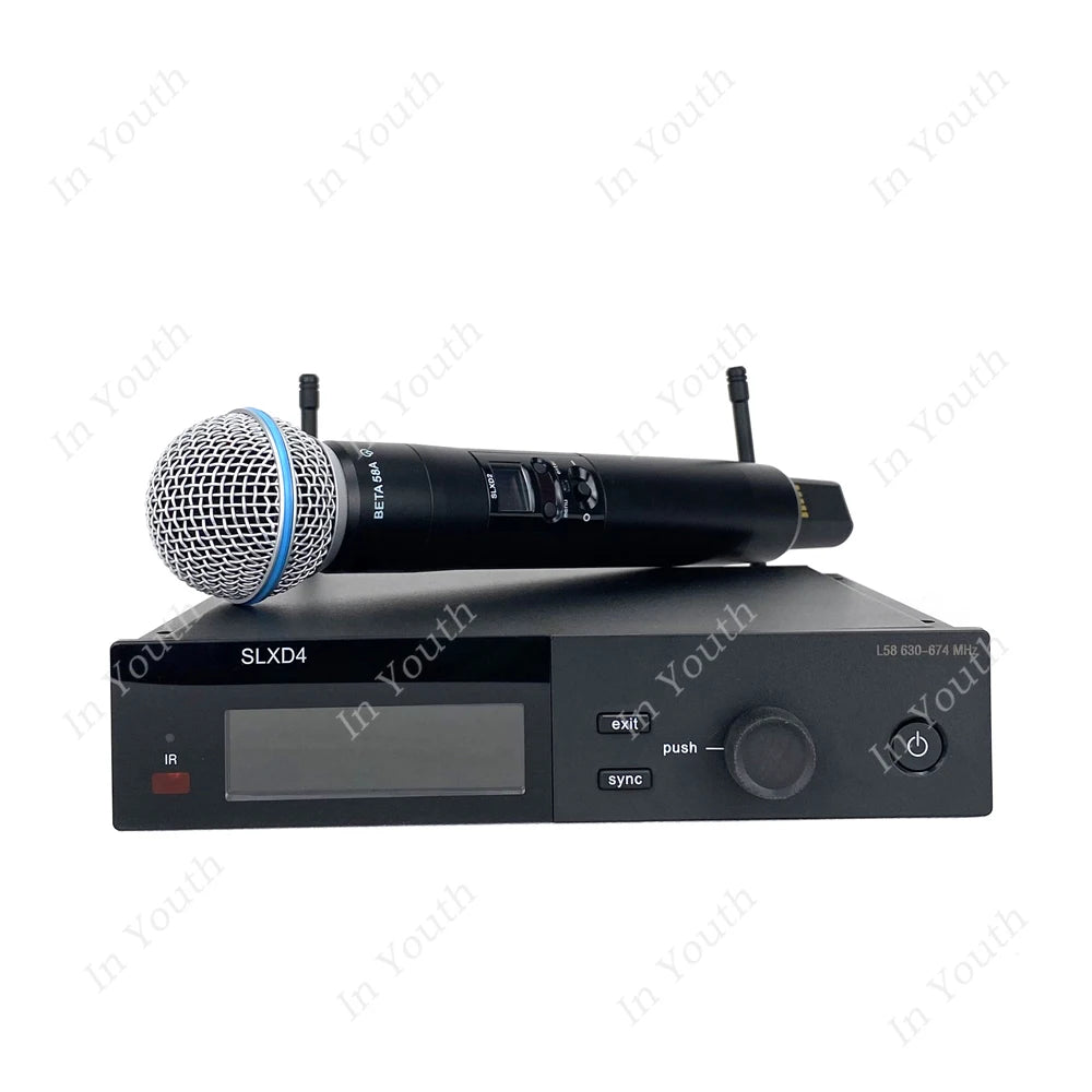 SLXD4 SLX24 Professional Wireless UHF Microphone System For Karaoke church perform church mic