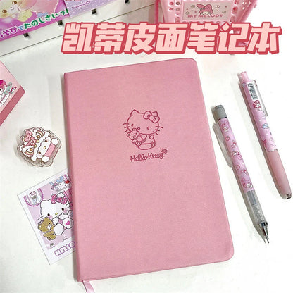 Hello Kitty Notebook animated Pink student notepad Sanrio Cute cartoon memo Diary Office stationery gift for children