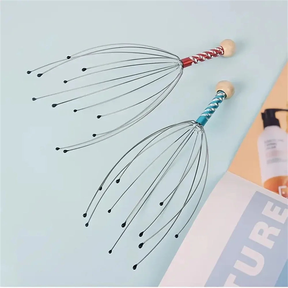 Octopus-Shaped Scalp Massager Manual Head Massager with Claw Design Relaxing Head Grabber for Soothing Massage Experience ﻿Acces