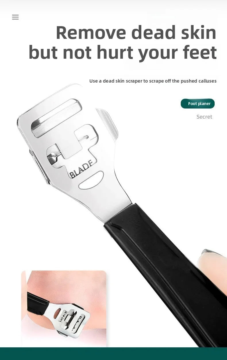 Foot care Foot board file tool set Stainless steel foot washboard Foot grinder to remove dead skin Calluses Pedicure Foot board