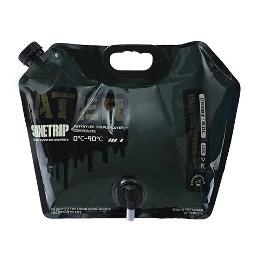 8L Portable Water Bags Folding Camping Water Container Jug Bucket with Faucet for Outdoor Hiking Travel Water Storage Jug Pouch