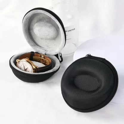 Portable EVA Single Watch Travel Case Watch Storage Organizer Box Watch Holder Waterproof for Smartwatches Zippered Container