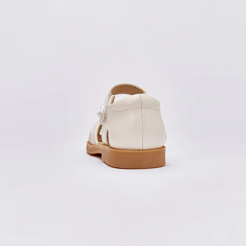 Dave Bella Girls Beige Sandal Kids TPR Sole Shoes Children Summer Shoes Fashion Design Princess Birthday Party Sandal DB2248723