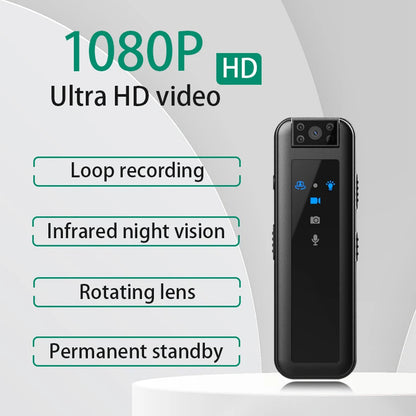 HD1080P Mini Camera Full HD Night Vision Camera Invisible Motion Camera Portable Outdoor Digital Video Recorder Back Clip Camera