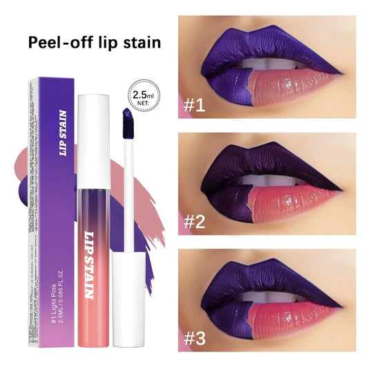 Lip Stain Peel Off and Reveal Long Lasting Waterproof Pink Lip Tint Transfer Proof Natural Lip Stain