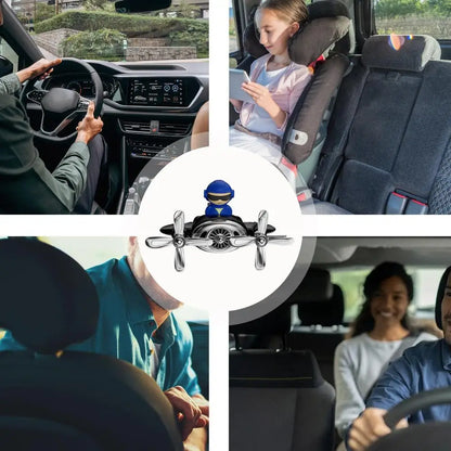 Car Air Freshener Odor Eliminator SUV Vent Clip Rotating Perfume Diffuser Pilot Shape Design Lasting Long Car Fragrance Diffuser