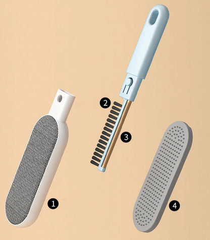 4 in1 Lint Remover Portable Pet Hair Remover Brush Manual Fluff Remover Clothes Fuzz Fabric Shaver Carpet Clothes Brush