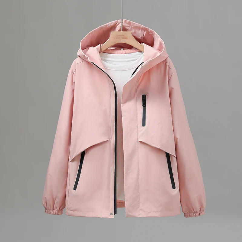 Women Travel Jacket Casual Wears Hooded Coat Outdoor Hiking Couple Wind-Proof Clothing Spring Autumn Fashion Unisex Outerwear