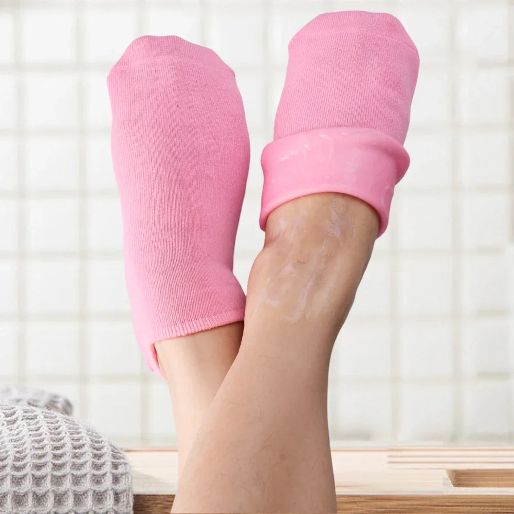 Silicone Moisturizing Mask Socks Reusable Exfoliating Anti Crack Protective Gloves Dry Dead Skin Remover Tools Hand Foot Care