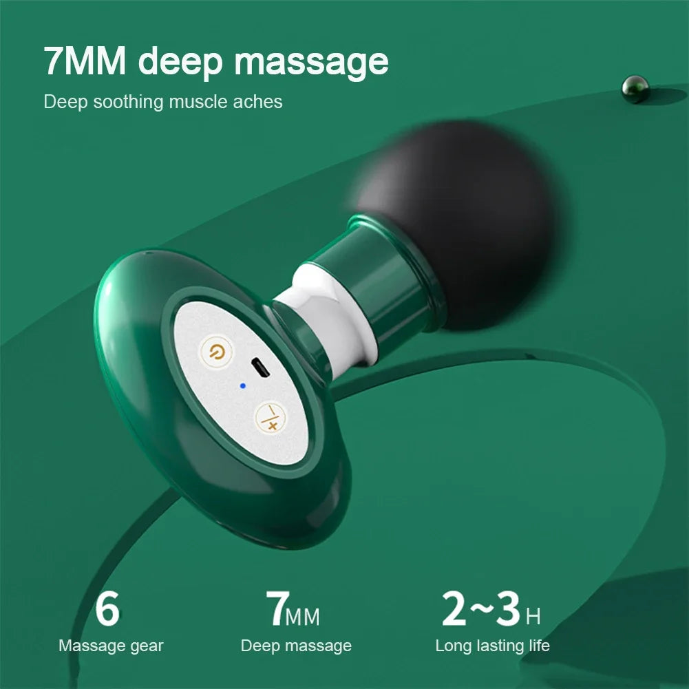 Portable Mini Pocket Wireless Massage Gun Electric Sport Handheld Fascial Gun Body Deep Tissue Muscle Vibration Fitness Massager