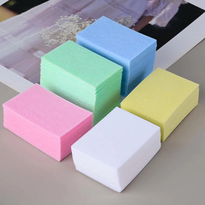 100% Cotton Nail Polish Remover Cotton， Nail Polish Manicure Gel Dust Cleaning Cotton Nail Art Remover Cotton Pads Wet Compress