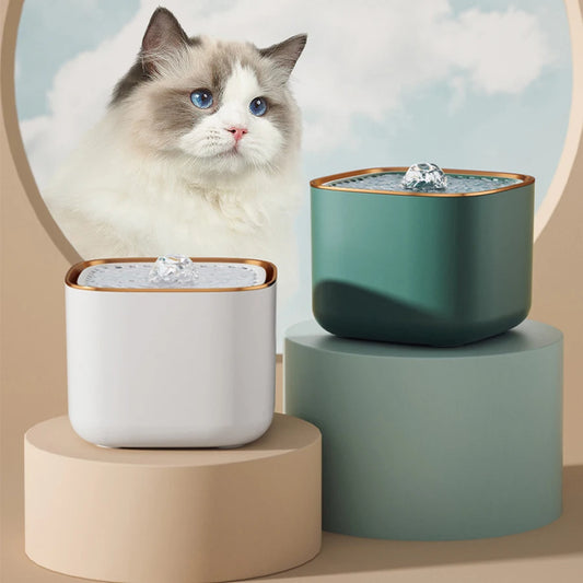 101oz/3L Pet Water Dispenser, Automatic Induction Circulating Filtering Cat Drinking Fountain, Prevent Slip Detachable Portable