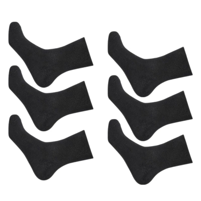 3Pair Comfortable No Elastic Diabetics Socks Men Women Loose Wide Mouth Socks Casual Solid Color Cotton for Aduts Teenagers