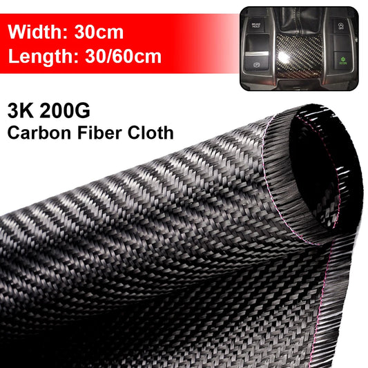 60-300cm 30/50cm Wide 0.2mmThickness Carbon Fiber Cloth Carbon Fabric Material For Commercial Car Part Sport Repair Material