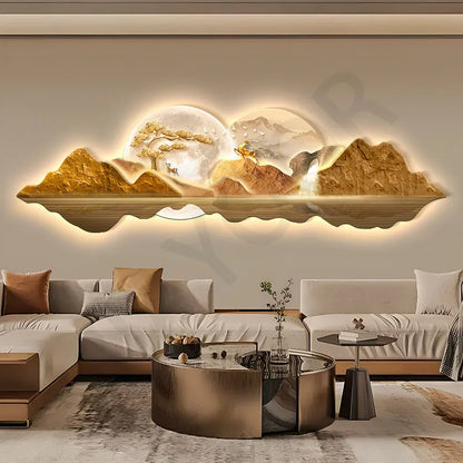 Wall Lamp Entrance Decoration Light Corridor Hanging Hallway Modern Nordic landscape Painting Lamps Home Living Room Mural Light