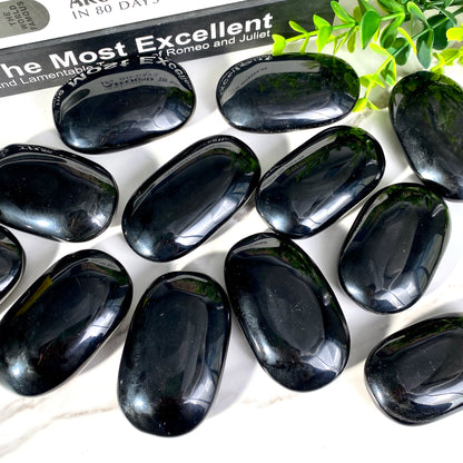 1PC High Quality Obsidian Palm Natural Crystal Palm,Gemstone Jewelry,Glitter, Healing crystal, Birthday gift