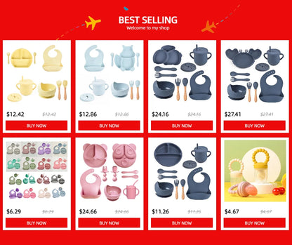 Baby Soft Silicone Spoon Food-grade Silicone Children's Supplementary Feeding Training Spoon Long-handle Silicone Feeding Spoon