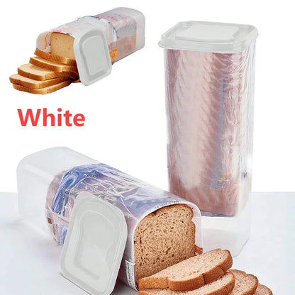 Plastic Sandwich Bread Holder with Airtight Lid Bread Dispenser Fresh Bread Storage Container for Loaf Bread Sandwich