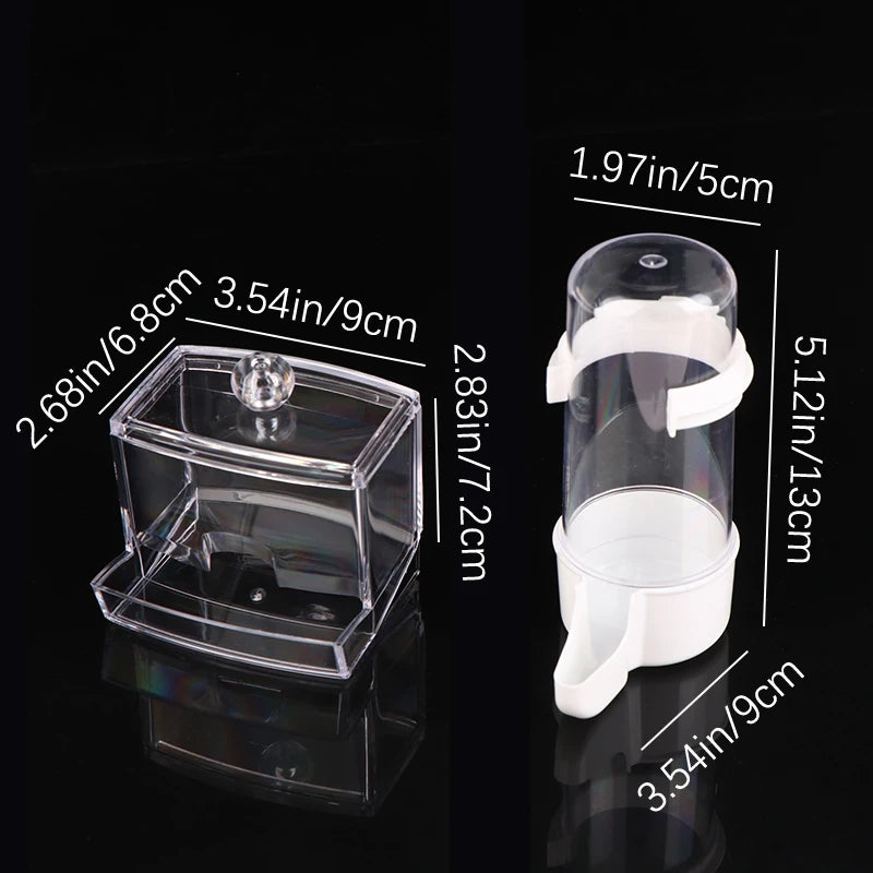 Rutin Chicken Automatic Food Feeder Large Capacity Anti-overturning Food Box Poultry Feeding Supplies Clear Food Dispenser