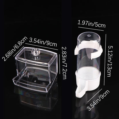 Rutin Chicken Automatic Food Feeder Large Capacity Anti-overturning Food Box Poultry Feeding Supplies Clear Food Dispenser