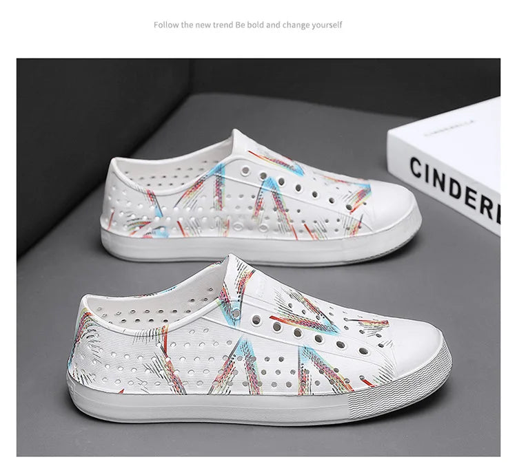 Kid Boy Girl Garden Cave Shoe Child Sandal Women Garden Sandals Graffiti Diy Casual Outdoor EVA Beach Summer Sandal Holey Shoes