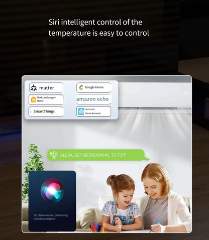 Matter WIFI Smart IR Controller Air Conditioning Companion Gateway with HomeKit Infrared Blaster Remote Control for Home Use