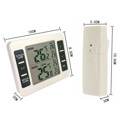 Digital Wireless Refrigerators Thermometer C/F Max Min Cordless Freezers Home Fridge Truck Temperature Sensor Monitor -40℃~60℃