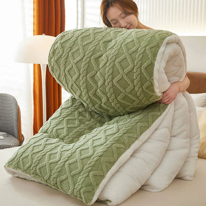 New Super Thick Winter Warm Blanket for Bed Artificial Lamb Cashmere Weighted Blankets Soft Comfortable Warmth Quilt Comforter