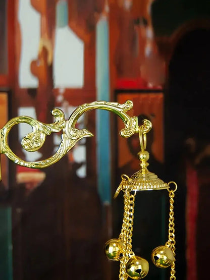 HT Chalice Orthodox Church Supplies Gold Engraved And Embossed Church Wall Hook Incense Burner Hook Set