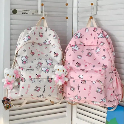 Hello Kitty backpack for junior high school students cute cartoon fashion school bag large capacity school bag for women