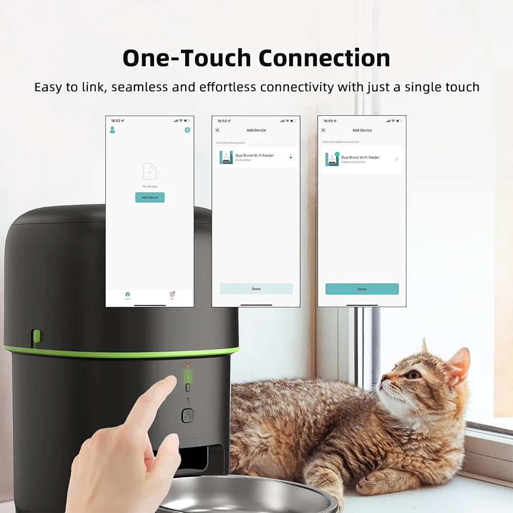 Automatic Cat Feeder 4L Pet Smart 5G WiFi Cat Food Kibble Dispenser Remote Control Auto Feeder For Cat Dog Dry Food Accessories