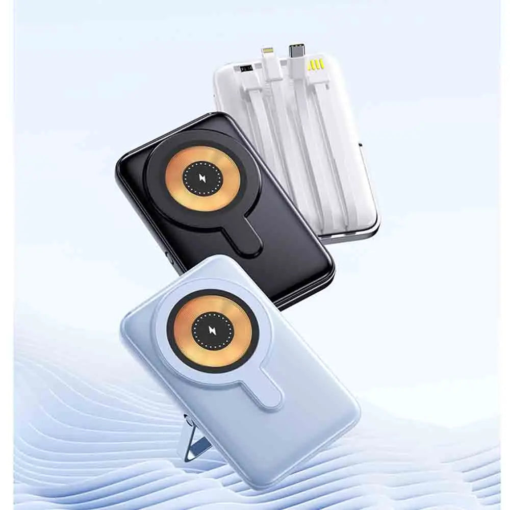 10000mAh Wireless Power Bank Magnetic 15W Wireless Charger with Stand External Battery PD20W Fast Charging For iPhone PowerBank