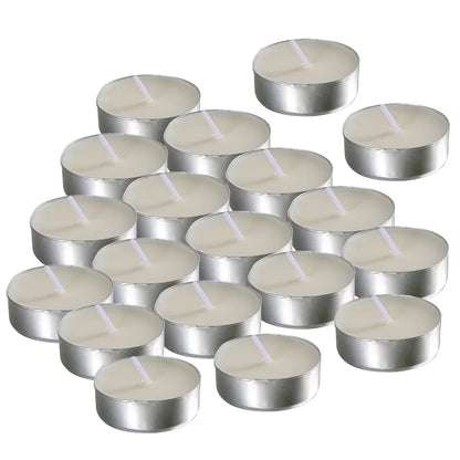 50 Pcs Small Tea Light Round Scented Candles Posing Travel Tealight Candless