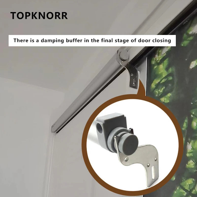 Sliding Door Buffer Automatic Door Closer Aluminum Alloy Wooden Door Screen Window Door Pneumatic Household Door Closer 80kg