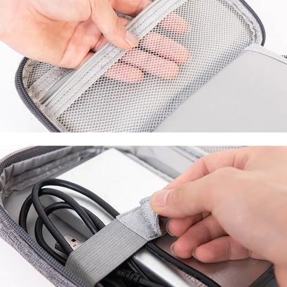 Travel Storage Bags for Cable Portable Electronics Organizer for Charger Power Bank, Zipper Electronics Accessories Case