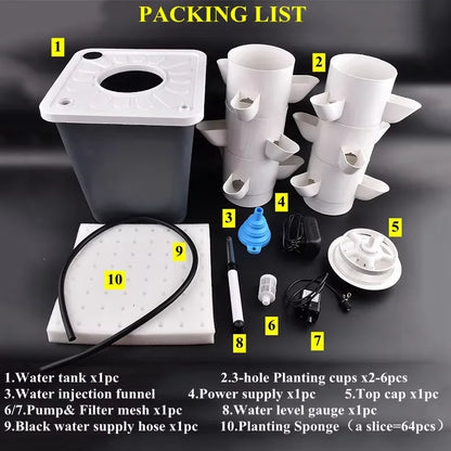 Hidroponia Garden Vertical Tower 14 Layer 70 Holes Torre Idroponica Verticale Hydroponics Growing System