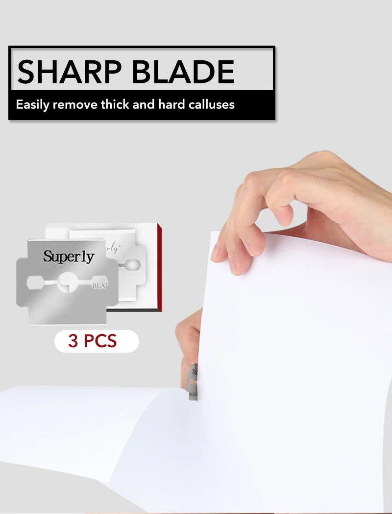 Professional Feet Care Tools Beauty Heel Cuticle Scraper Cutter Foot Care File Tool Pedicure Razor Blades for Pedicures Product