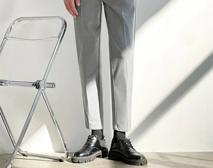 Office Social Tailoring Work Black Male Suit Trousers Business Men's Summer Pants Elegant 2024 Thin Casual Fabric Slacks Wear Up