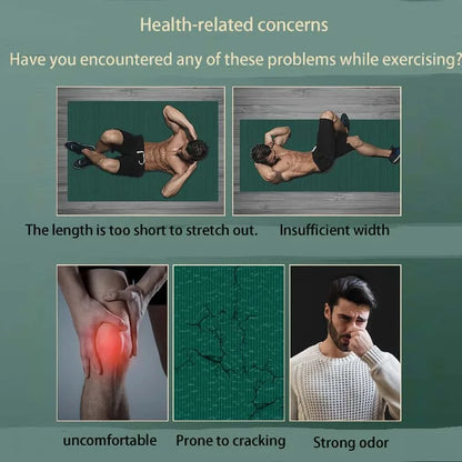 200x80cm 15mm Thick Yoga Mat - High Density Anti-Slip for All Levels & Pilates - Portable Home/Outdoor Workout Mat